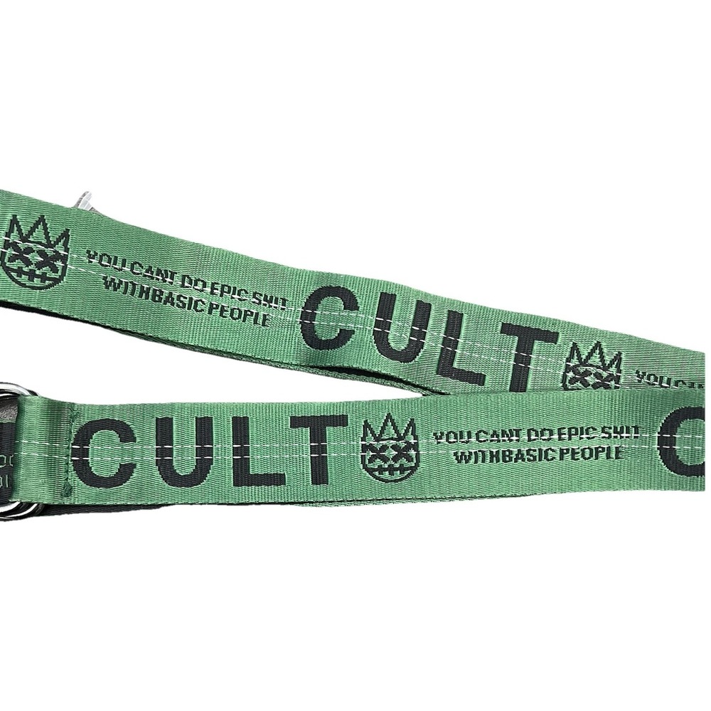 Cult Of Individuality Belt You Cant Do Epic Sh*t With Basic People Green Black - Picture 2 of 8